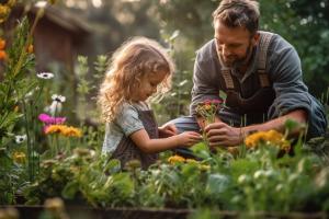 Convention territoriale illustration enfant jardinage